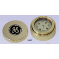 Gold Plated Brass Navigator Compass & Brass Case (Screened)